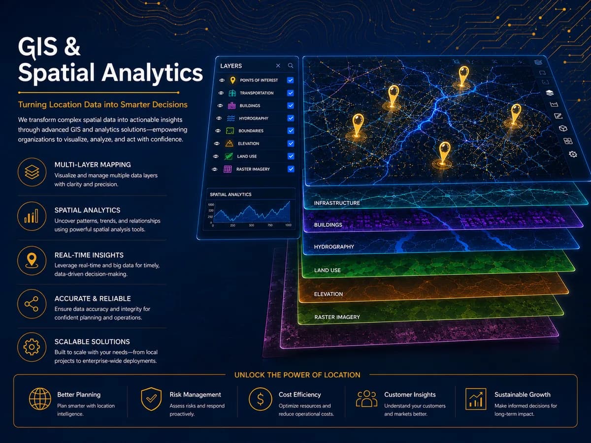 GIS & Spatial Analytics — GeoVarix capability overview