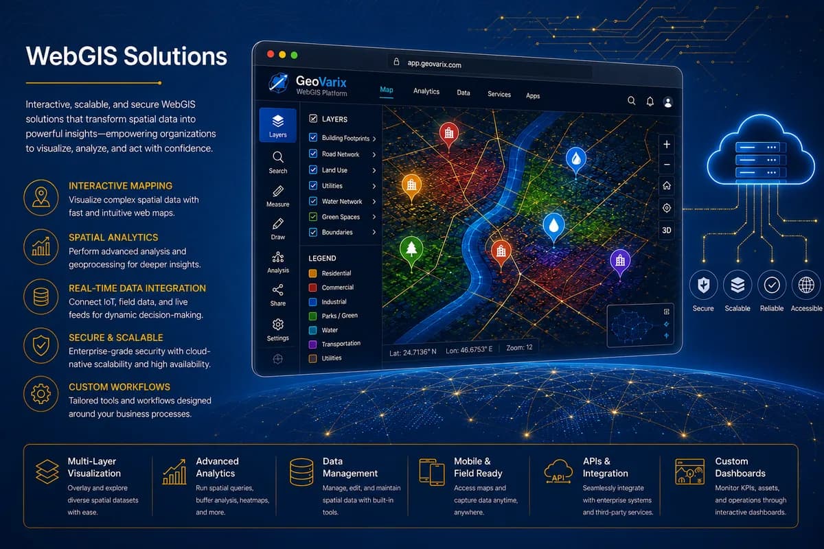 WebGIS Solutions — GeoVarix capability overview