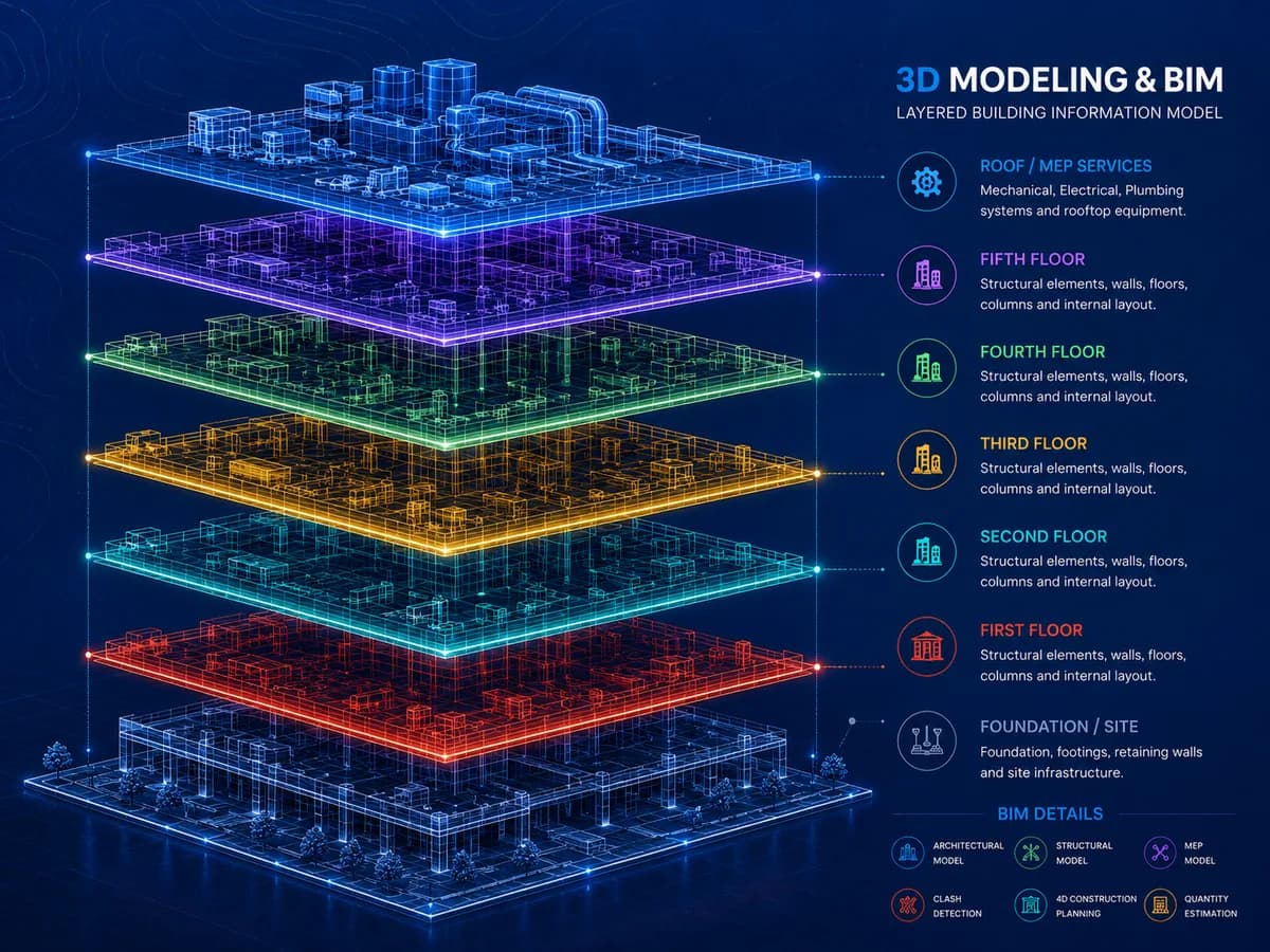 3D Modeling & BIM — GeoVarix capability overview